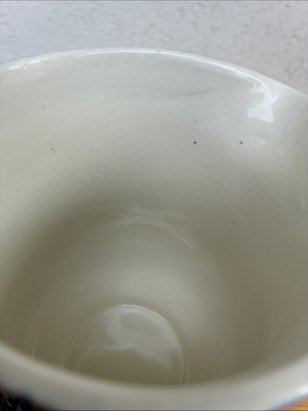 Royal Crownford Staffordshire Calico Creamer blue floral Vintage crazed - Picture 7 of 10